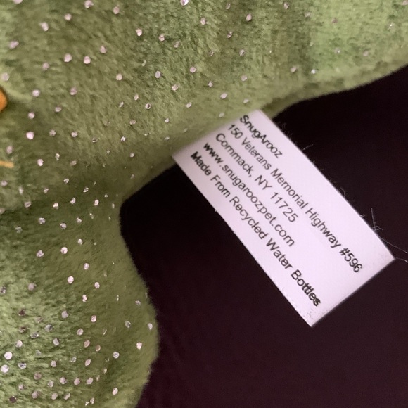 New 13” Snug Arooz Green Dragon Crinkly Squeakly Toy for Dog - Picture 6 of 11
